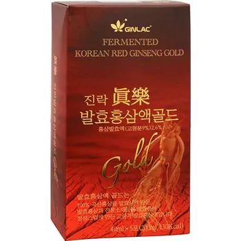 Energetický nápoj Ginlac Ženšenový nápoj gold 5 x 40 ml