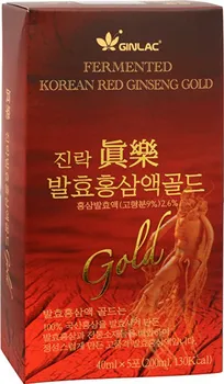 Energetický nápoj Ginlac Ženšenový nápoj gold 5 x 40 ml
