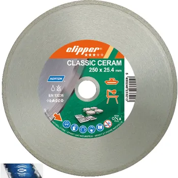 Řezný kotouč 200x30,0/25,4 mm diamantový kotouč na kámen a obkladové materiály CLIPPER CLASSIC CERAM