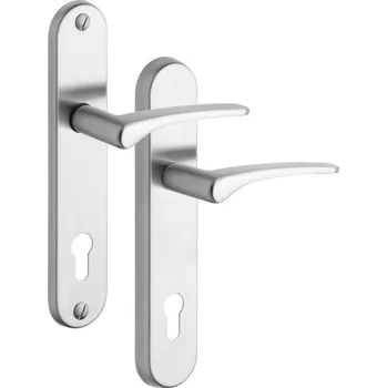 ROSTEX Bezpečnostní kování BK 807/O IDEAL Provedení: PZ RE (klika pravá/klika pro FAB), Rozteč: 90 mm, Povrch: Nerez chrom (0100)