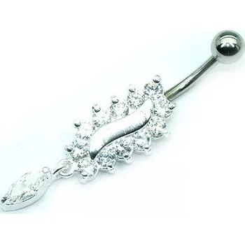 Piercing OPNG127 piercing pupíku bílá