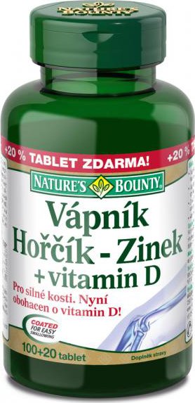 Natures bounty vápník-hořčík-zinek vitamin d