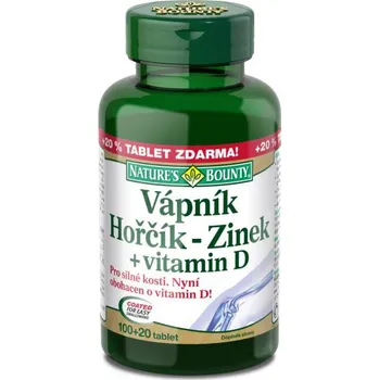 Nature's Bounty Vápník hořčík zinek + vitamín D 120 tbl.
