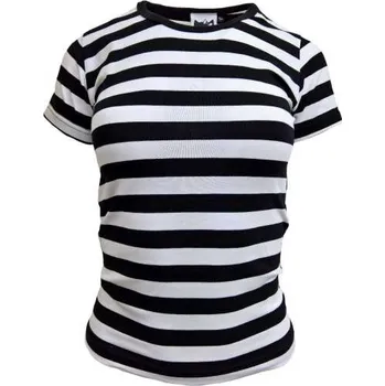 Dámské tričko dámské triko černobílé pruhy