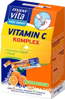 MaxiVita Vitamin C komplex + Acerola + Šípek + Zinek 