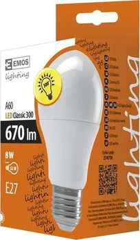 Žárovka Emos LED Classic A60 8W E27 neutrální bílá