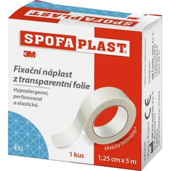 Náplast 3M Spofaplast Náplast fixační transparetní folie 431 5 m x 12,5 mm