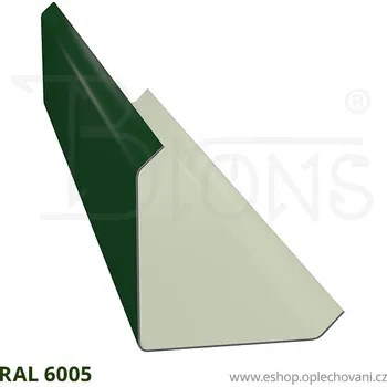 Střešní lemovaní Roh vnější rš 120 tmavě zelená