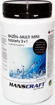 Bazénová chemie Hanscraft Multi Mini tablety bazén 3v1 1 kg