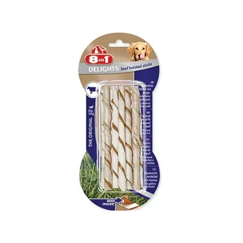 Pamlsek pro psa 8in1 Delights kroucená žvýkací tyčinka 10 ks