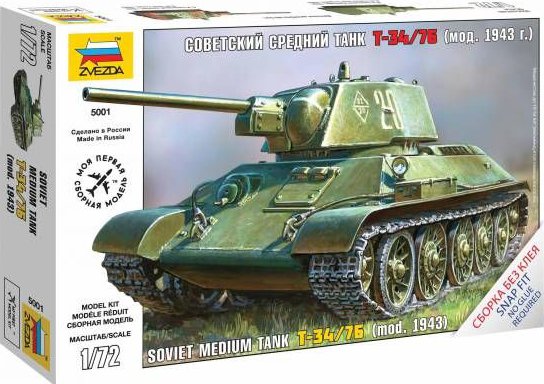 Zvezda Soviet Medium Tank T-34/76 1:72