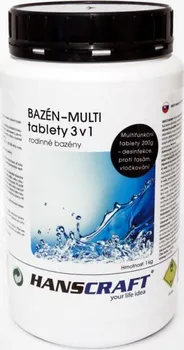 Bazénová chemie Hanscraft Multi tablety bazén 3v1 200 g 1 kg