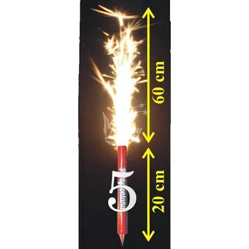 Zábavní pyrotechnika Fontána na dort s Maxi číslem 5 - interiérová fontána