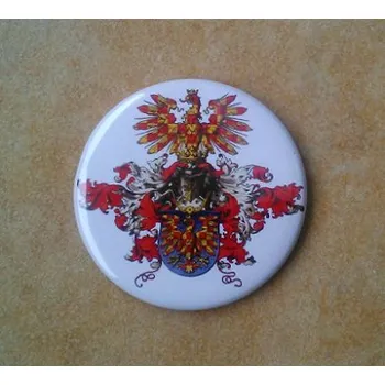 Magnet na auto Placka magnet úplným znak Moravy na bílém pozadí, 56 mm (magnet)