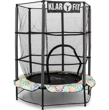 Trampolína Klarfit Rocketkid 4 140 cm květovaná