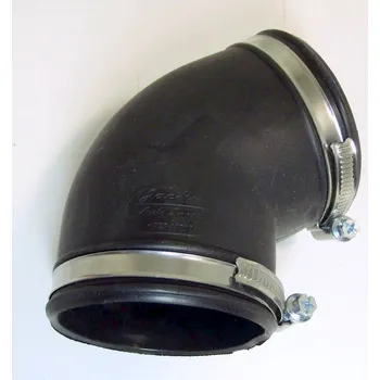 Kouřovod Univerzální silikonové koleno černé 120/70 mm