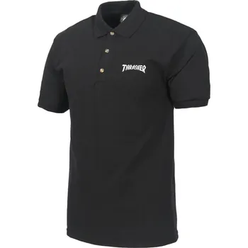 thrasher Pánské polo embroidered logo polo black