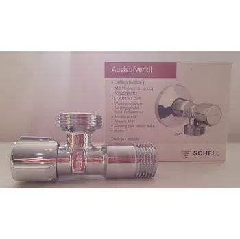 Ventil Schell ventil rohový pračkový 1/2"x3/4" chrom 033000699