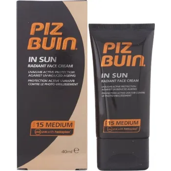 Přípravek na opalování Piz Buin Radiant Face Cream SPF15 Opalovací krém na obličej 40 ml