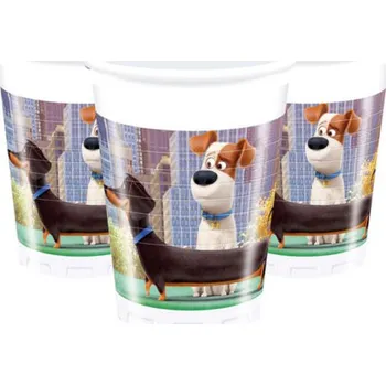 Jednorázové nádobí SECRET LIFE OF PETS kelímky 8 ks, 200 ml