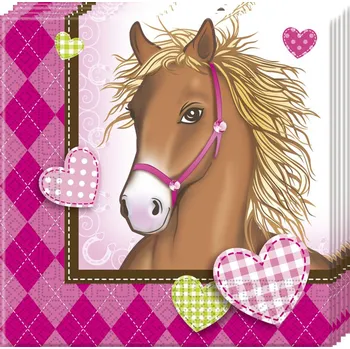 Papírový ubrousek LOVELY HORSE ubrousky 20 ks, 33 cm x 33 cm