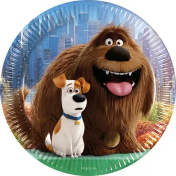 Party nádobí SECRET LIFE OF PETS talířky 8 ks, 23 cm