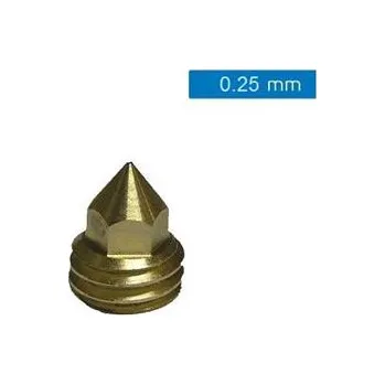 Příslušenství k 3D tiskárně mosazný hrot (tryska) V2, tiskové hlavy Felix 3.x, průměr 0.25mm