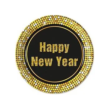 Procos HAPPY NEW YEAR talířky 23 cm 8 ks