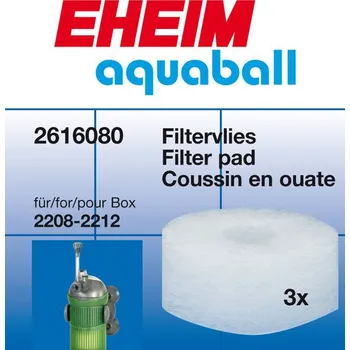 Přílušenství k akvarijnímu filtru EHEIM FILTRAČNÍ VATA PRO FILTR EHEIM 2208-12 BÍLÁ 3 KS (<p>Náhradní filtrační náplň pro vnitřní filtry EHEIM Aquaball.</p>)