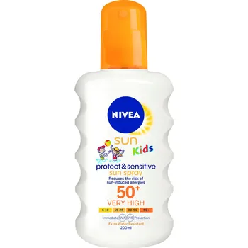 Přípravek na opalování Nivea Sun Kids Protext & Sensitive Sun Spray SPF 50+ 200 ml