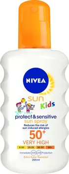 Přípravek na opalování Nivea Sun Kids Protext & Sensitive Sun Spray SPF 50+ 200 ml