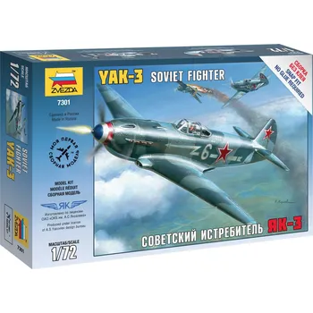 Plastikový model Zvezda Yak-3 Soviet Fighter 1:72