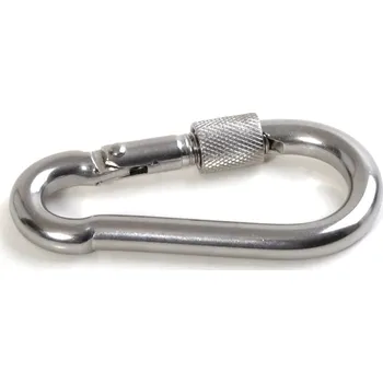 Jištění Karabina hasičská s pojistkou nerez DIN 5299D - 5x50