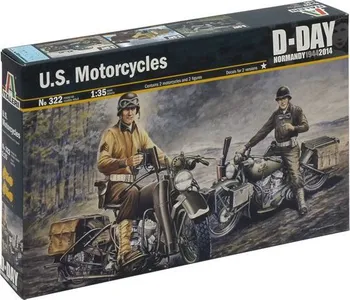 Plastikový model Italeri U.S. MOTORCYCLES WW2 1:35