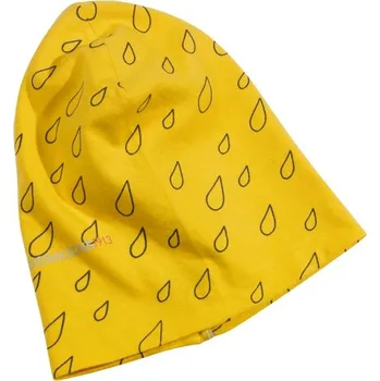 Pokrývka hlavy Dětská bavlněná čepice DIDRIKSONS NEO - žlutá velikost: 2/4