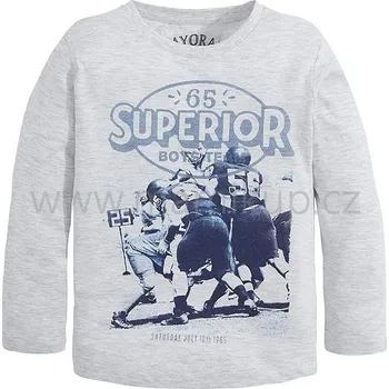 Chlapecké triko Mayoral Rugby s dlouhým rukávem - šedé velikost: 104