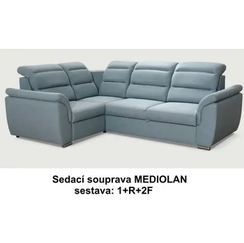 MEBLOSOFT Sektorová sedací souprava MEDIOLAN 1+R+2F