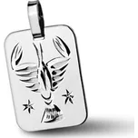 Stříbrný přívěsek - znamení Rak Přívěsek: s rytinou