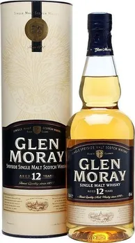 Whisky Glen Moray 12 y.o. 40% 0,7 l + dárková tuba