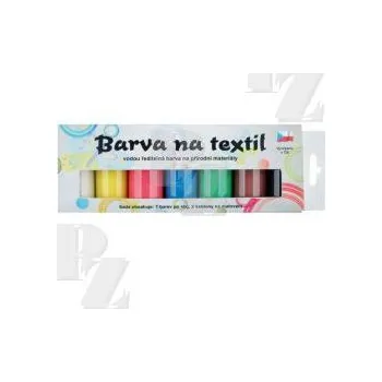 Speciální výtvarná barva Barvy na textil sada 12ks na tmavý a barevný textil 7x20 g + šablony 6108, Anděl Přerov