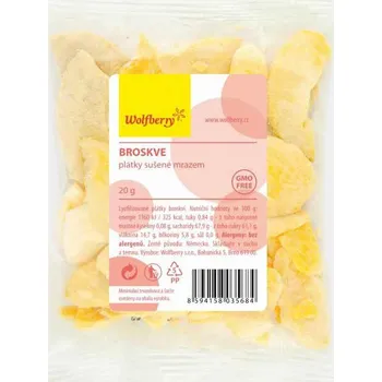 Sušené ovoce Wolfberry Broskve sušené mrazem 20 g