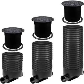 podlahová vpusť OSMA kanalizační šachta 315x3000 mm průchozí KG 200 poklop teleskopický plný - 40t