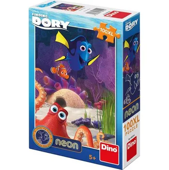 Puzzle Dino Veselá Dory neon XL 100 dílků