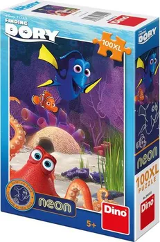 Puzzle Dino Veselá Dory neon XL 100 dílků