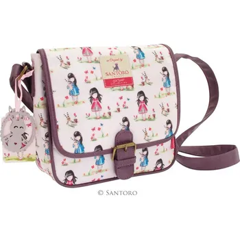 Peněženka Sedlová kabelka - Pastel Patern Ladybird od firmy SANTORO Gorjuss (Canvas Coated Saddle Bag - Pastel Pattern Print Ladybird)