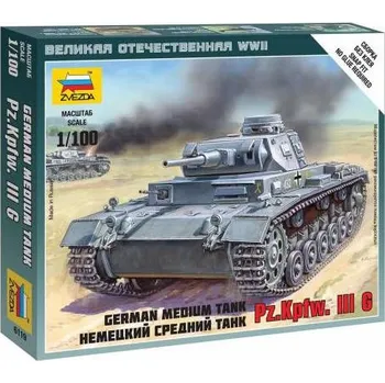 Plastikový model Zvezda 6119 german tank panzer III 1:100