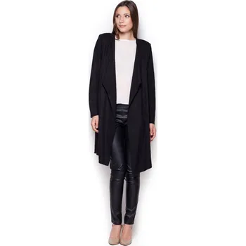 Dámský svetr Dámský pletený maxisvetr Figl M330 černý M