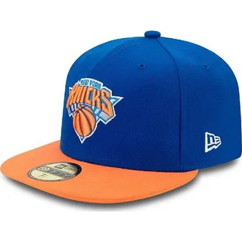 Módní doplněk Kšiltovka New Era 5950 NBA Basic New York Knicks Blue Orange