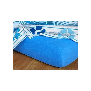 Prostěradlo Modrá Denim froté prostěradlo 90x200 cm
