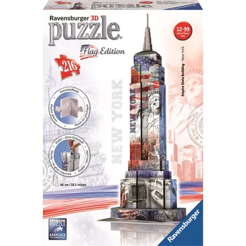 3D puzzle Ravensburger Flag Edition 3D Empire State Building 216 dílků
